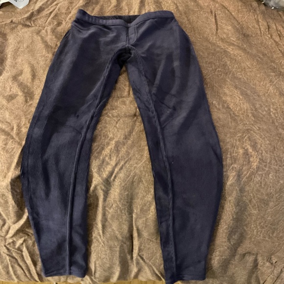 HUE Woman’s Corduroy Legging Size Small Color Cobblestone Green - Picture 3 of 6